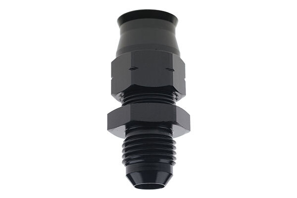  -6AN Male to 3/8 Tubing Adapter Fuel Hardline Tube Fitting, 6  AN Flare to 3/8 inch Hard Line Connector Aluminum Black Anodized :  Automotive