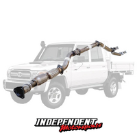 79 Series V8 Dual Cab Turbo Back 3" Exhaust System Pre DPF Model