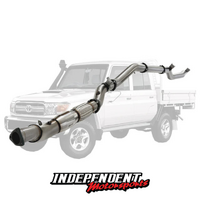 79 Series V8 Dual Cab Turbo Back 4" Exhaust System DPF Model